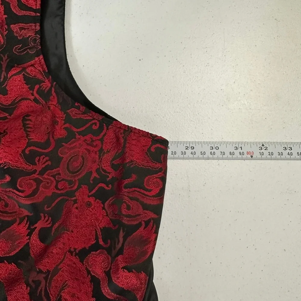 Wah Maker Frontier Clothing Mens Red Dragon Jacquard Western Vest 3XT USA Made